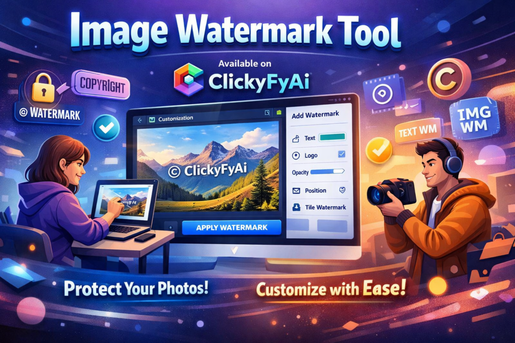 alt="Image Watermark Tool Online Free - ClickyFyAi"