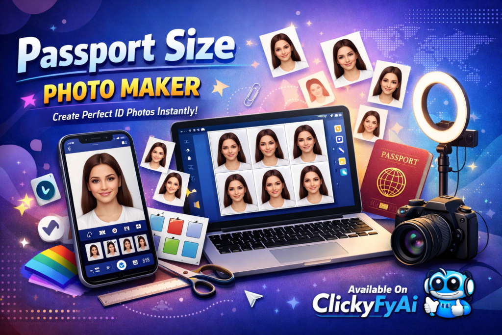 Free Passport Size Photo Maker Online - ClickyFyAi"